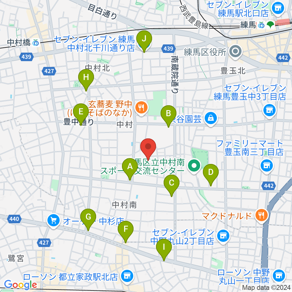 夢弦堂周辺のコンビニエンスストア一覧地図