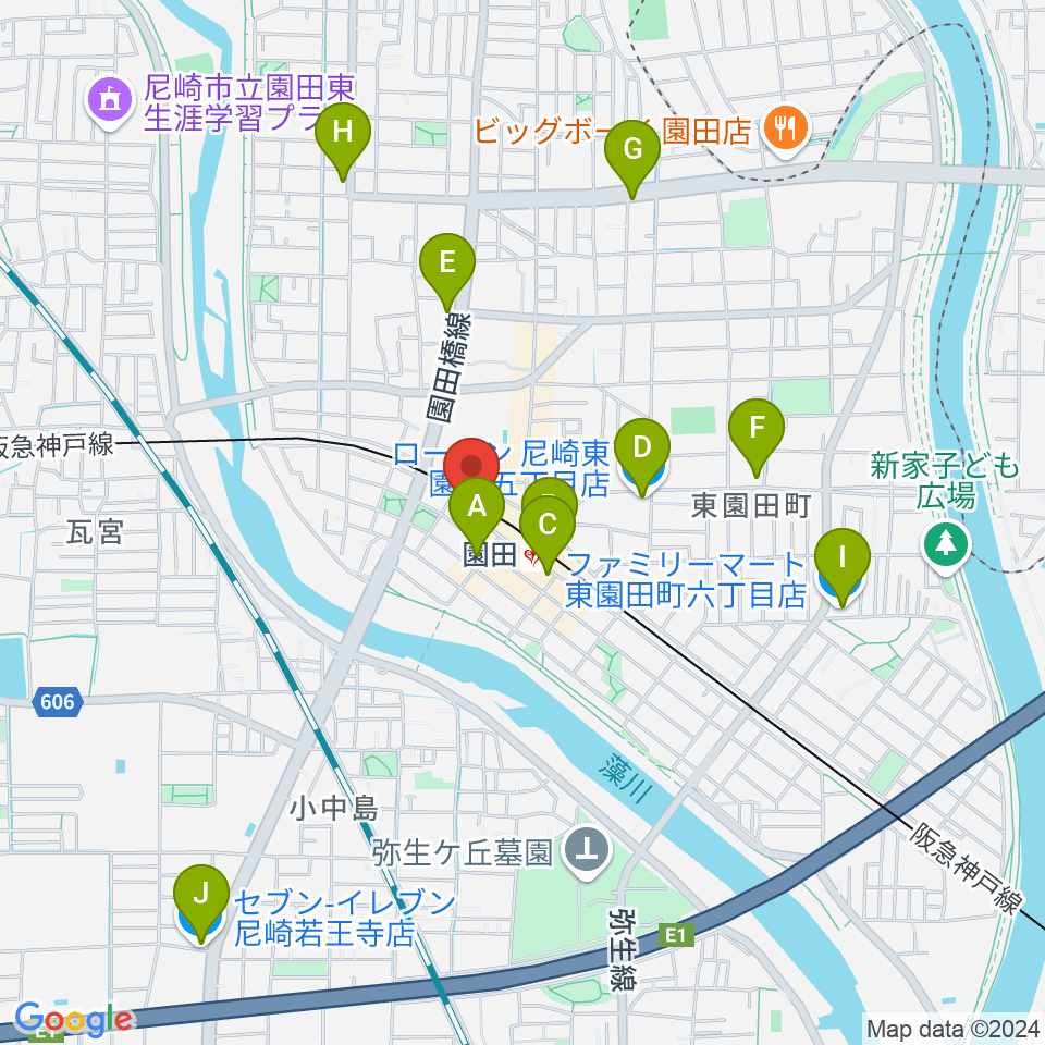 夢羽工房周辺のコンビニエンスストア一覧地図