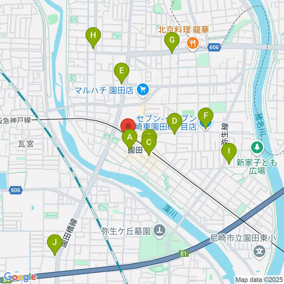 夢羽工房周辺のコンビニエンスストア一覧地図