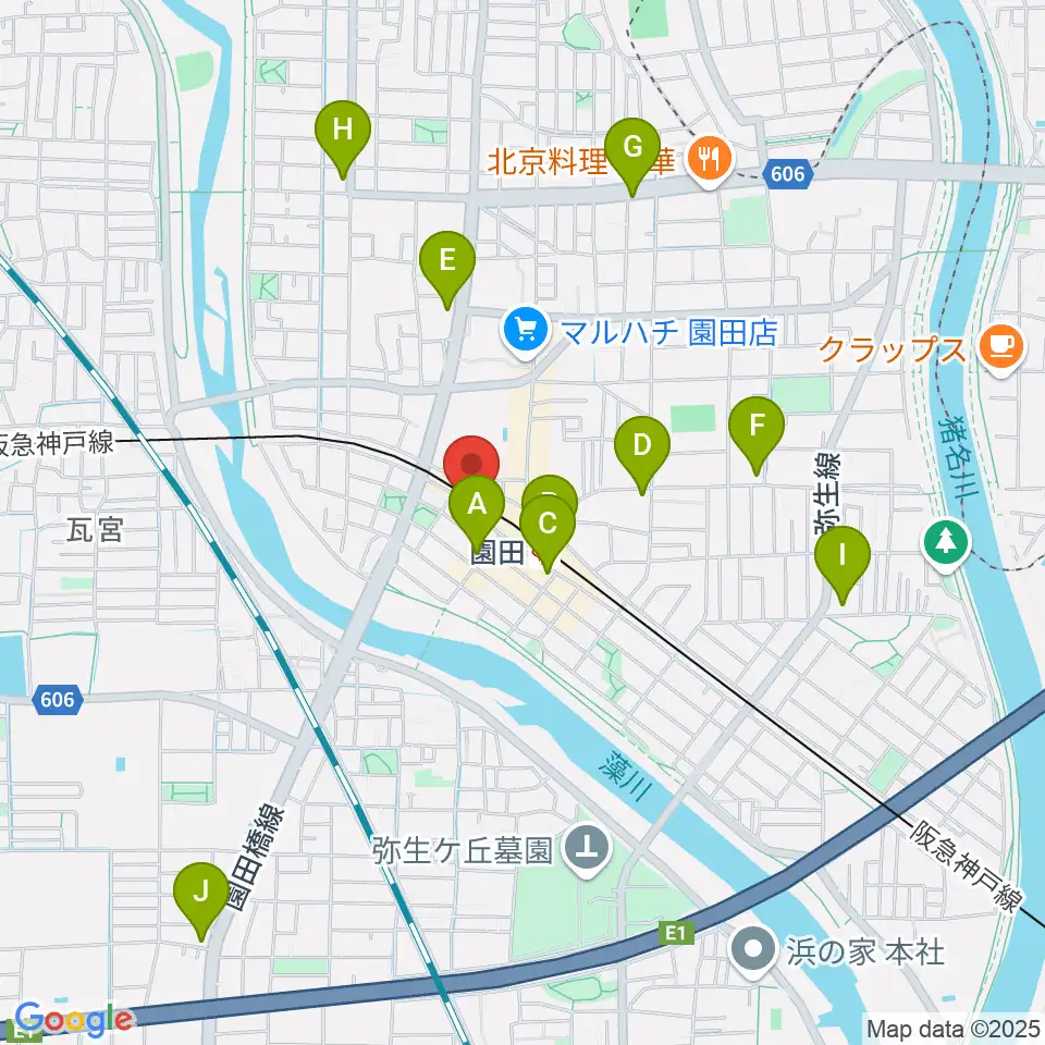 夢羽工房周辺のコンビニエンスストア一覧地図