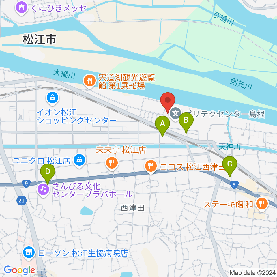 つちえ楽器店周辺のコンビニエンスストア一覧地図