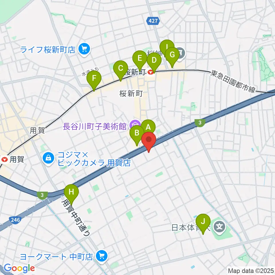 スタジオジャイヴ周辺のコンビニエンスストア一覧地図