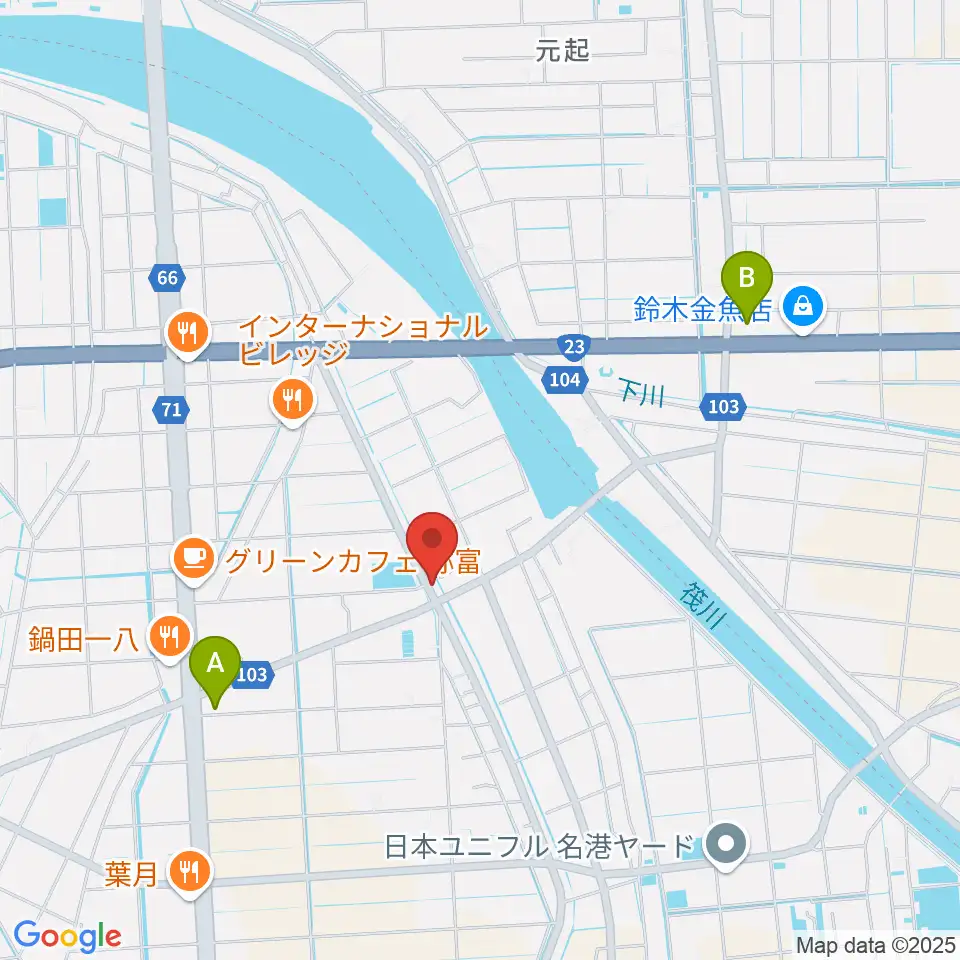 ギター工房フォーエム周辺のコンビニエンスストア一覧地図