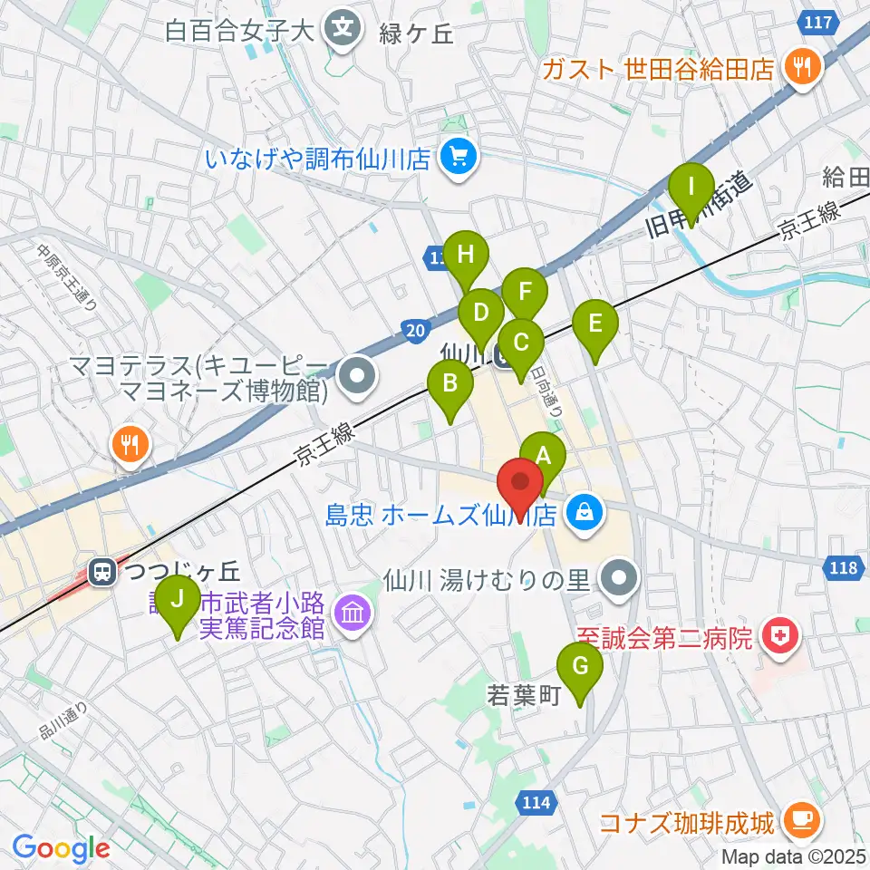 桐朋学園大学音楽学部周辺のコンビニエンスストア一覧地図