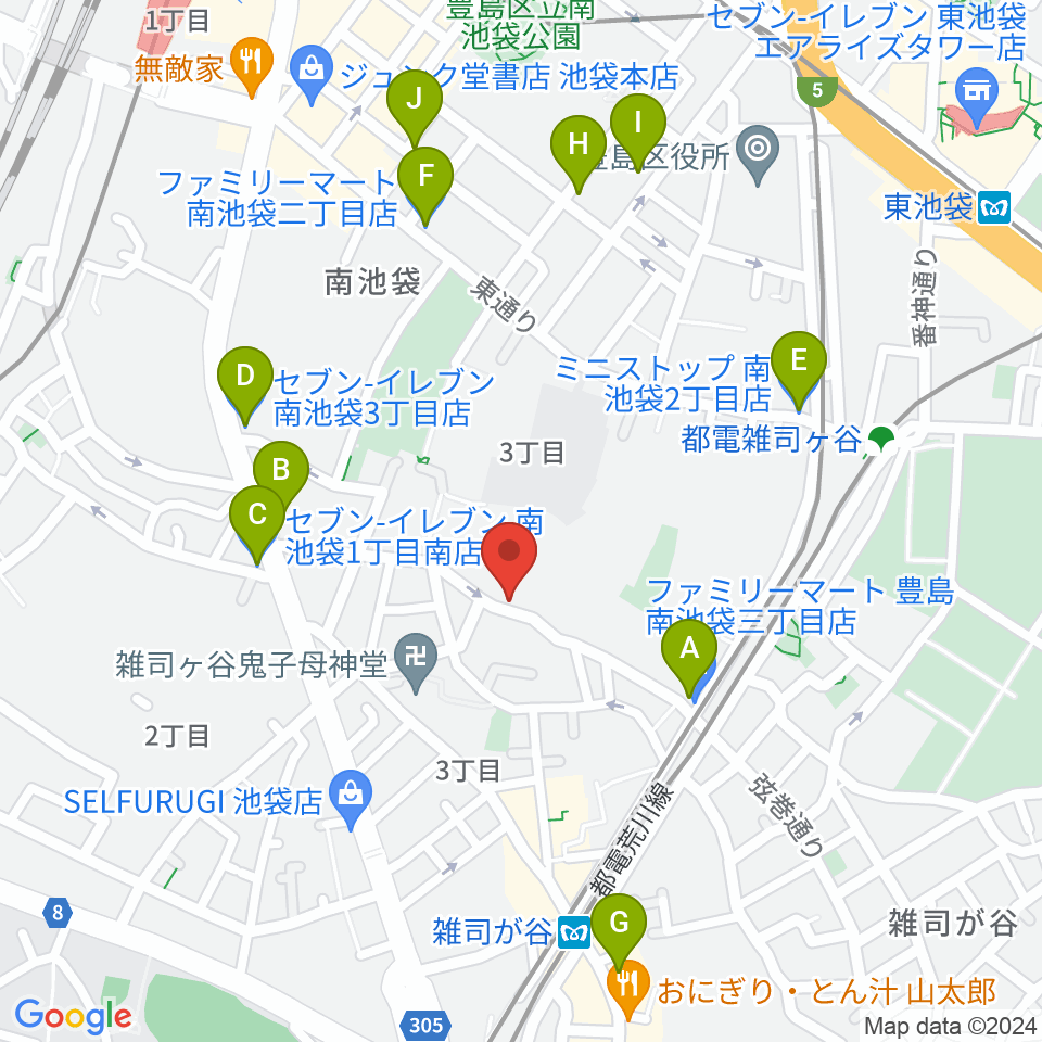 東京音楽大学周辺のコンビニエンスストア一覧地図