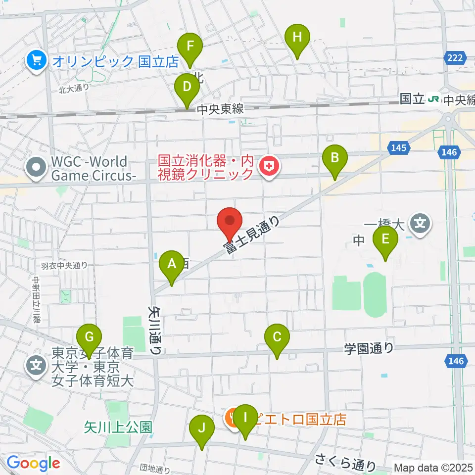 国立音楽大学附属高等学校音楽科周辺のコンビニエンスストア一覧地図