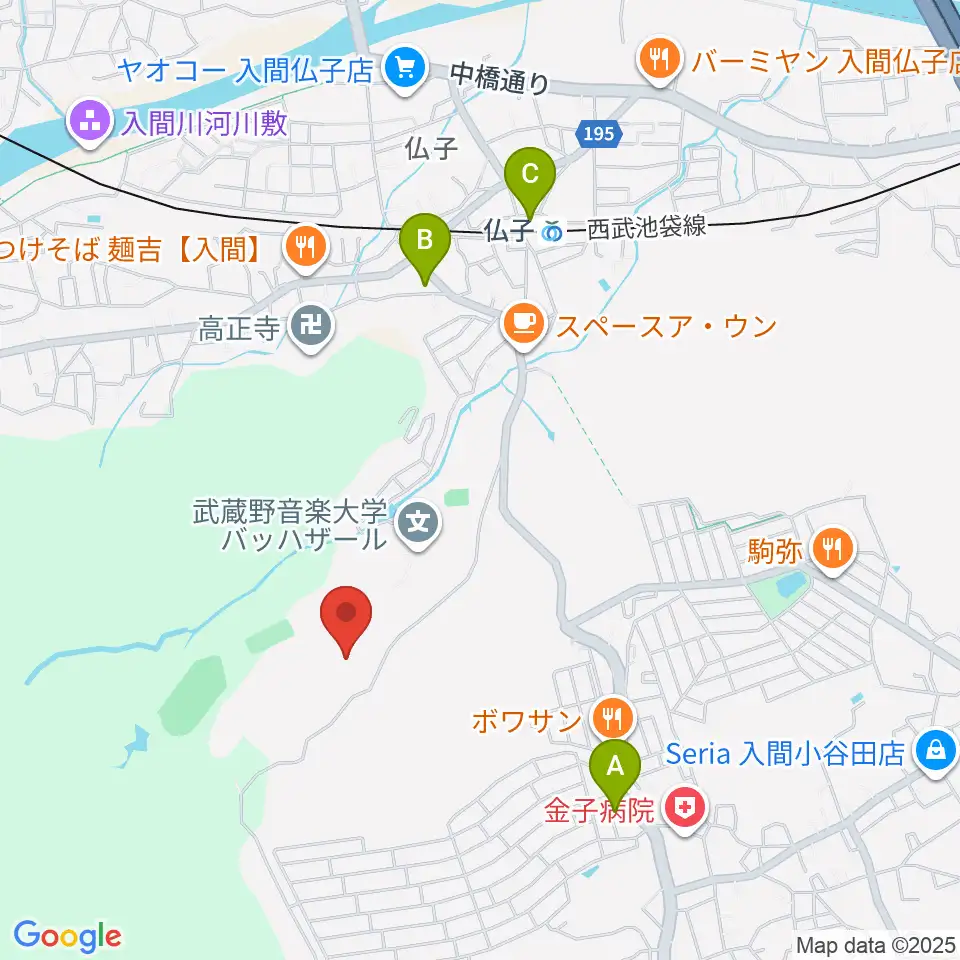 武蔵野音楽大学付属高校音楽科周辺のコンビニエンスストア一覧地図