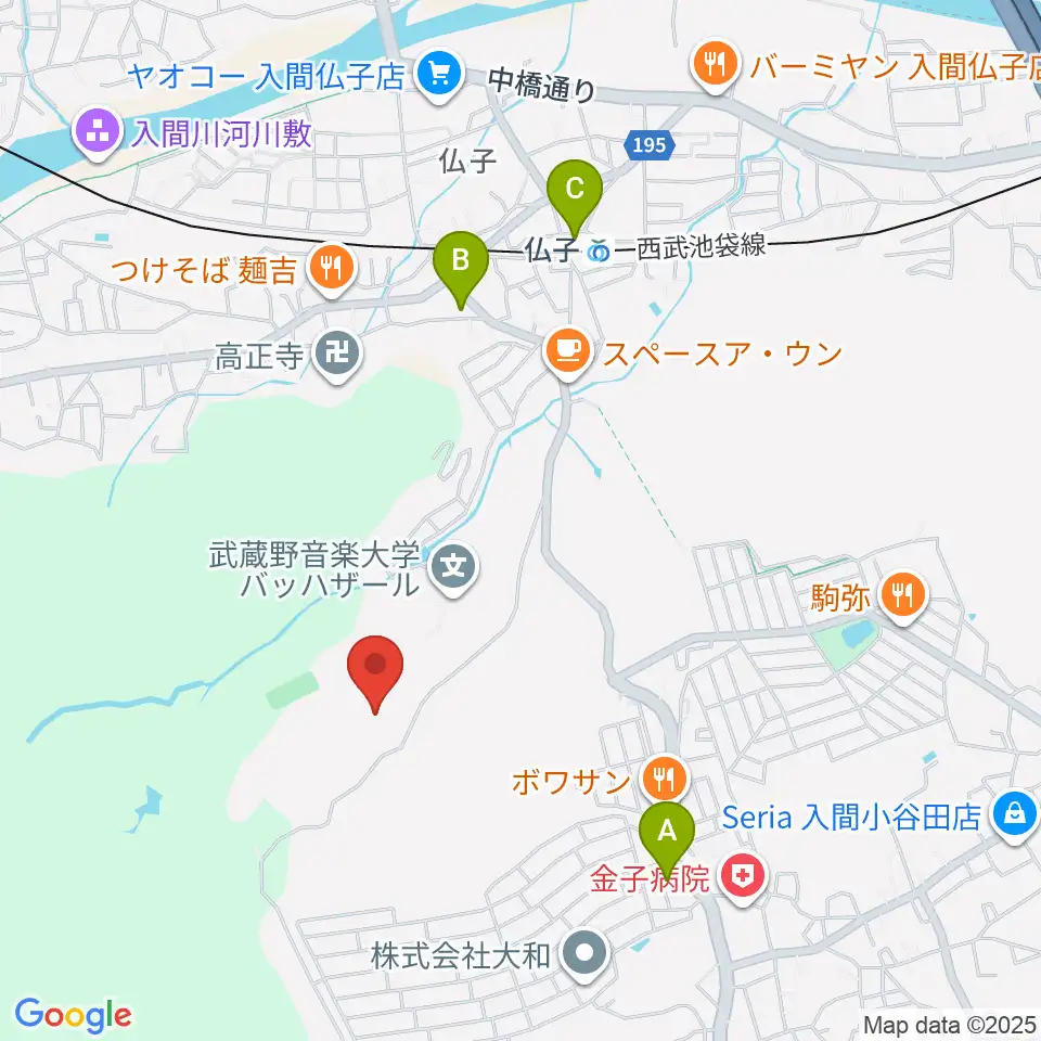 武蔵野音楽大学付属高校音楽科周辺のコンビニエンスストア一覧地図