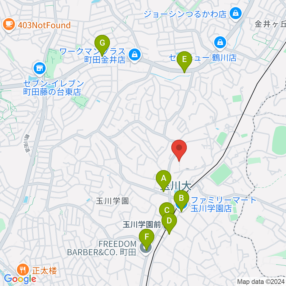 玉川大学芸術学部周辺のコンビニエンスストア一覧地図