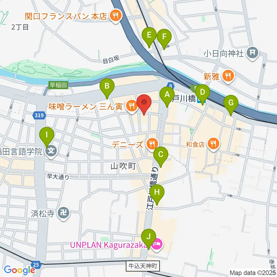 TJK音楽教室周辺のコンビニエンスストア一覧地図