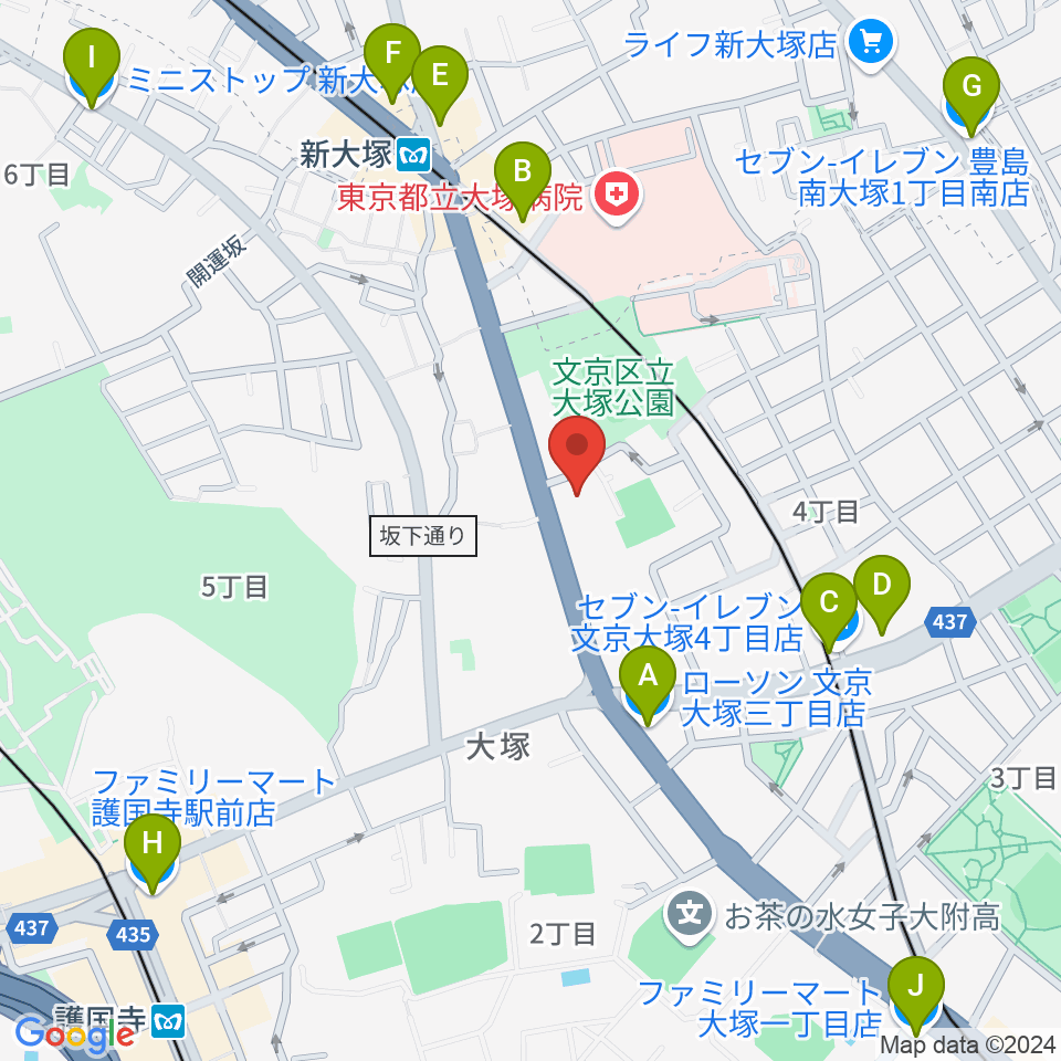 東邦音楽短期大学周辺のコンビニエンスストア一覧地図