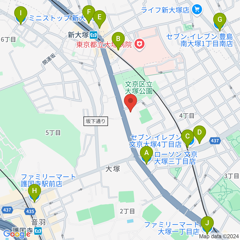 東邦音楽短期大学周辺のコンビニエンスストア一覧地図