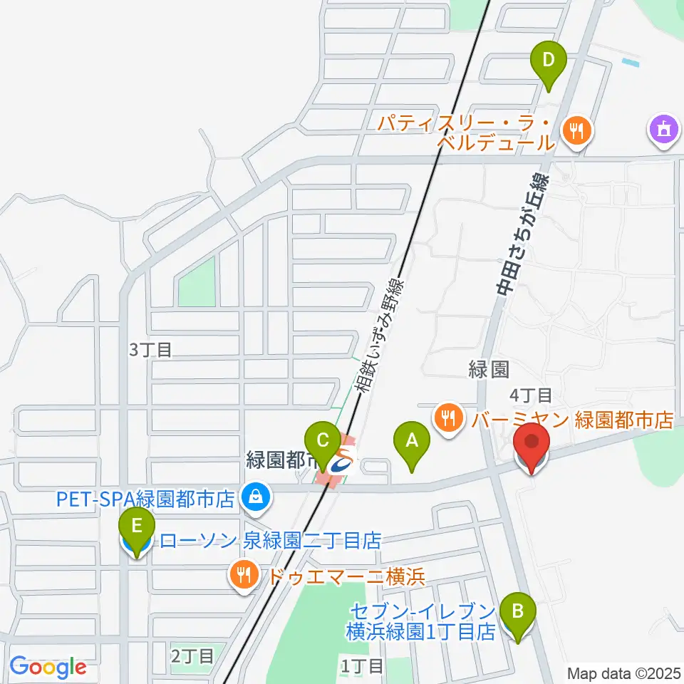 フェリス女学院大学 音楽・身体表現専攻周辺のコンビニエンスストア一覧地図