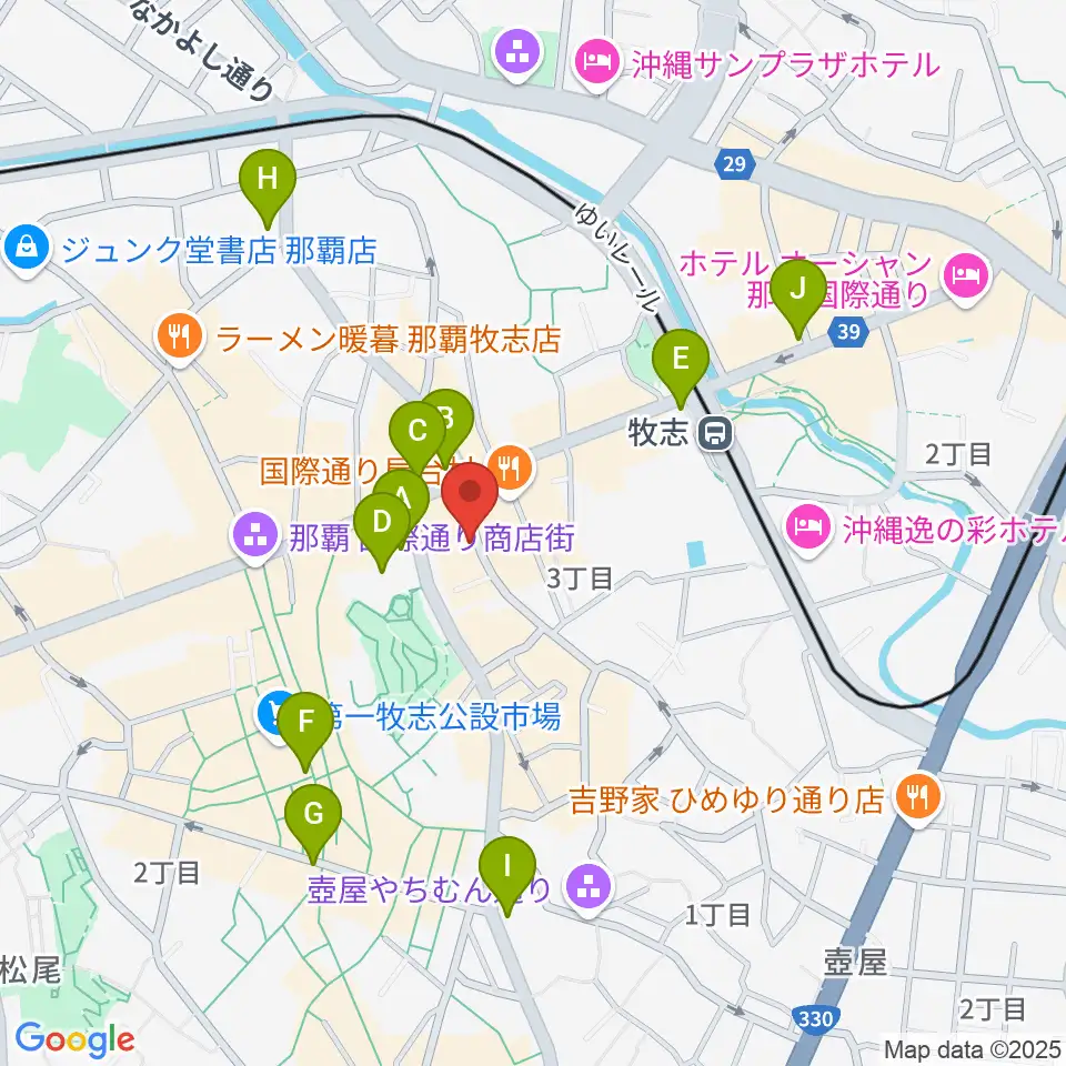 三線専門店ナビィ三線周辺のコンビニエンスストア一覧地図