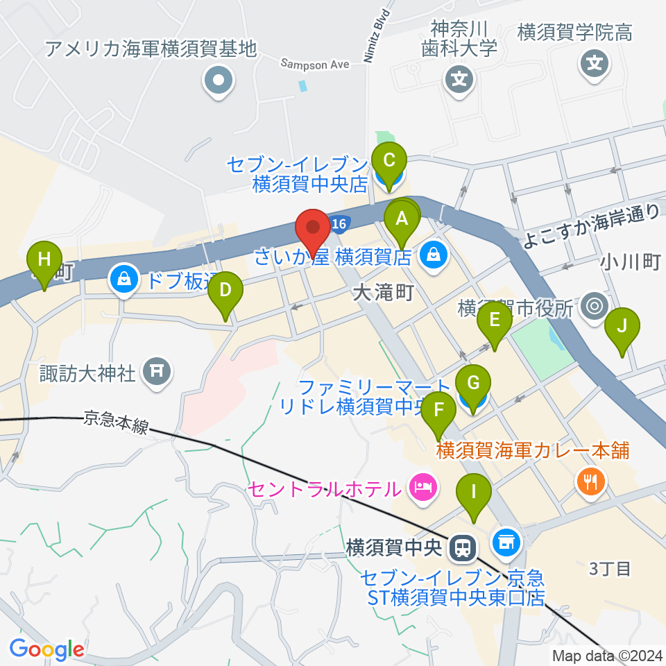 山口楽器店周辺のコンビニエンスストア一覧地図