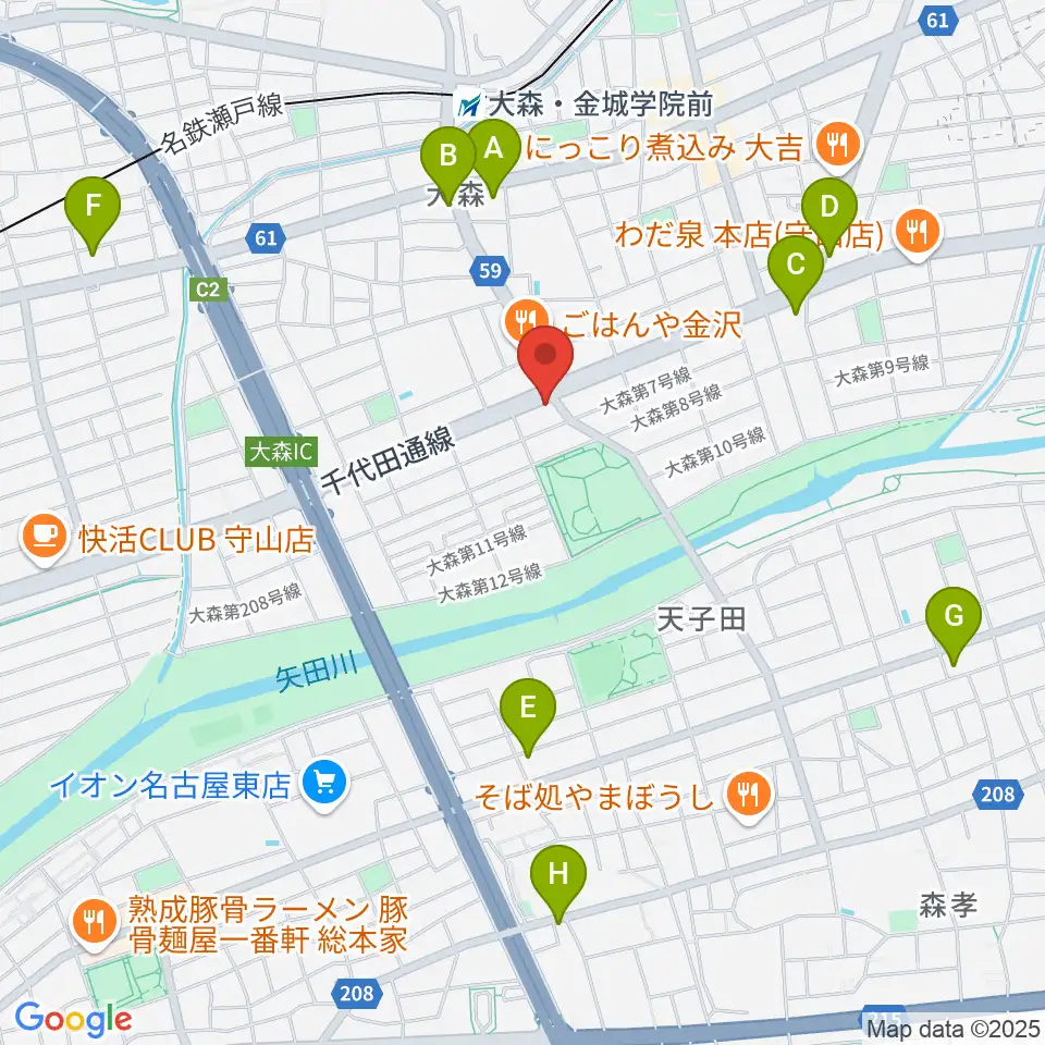 ドクターミュージック周辺のコンビニエンスストア一覧地図