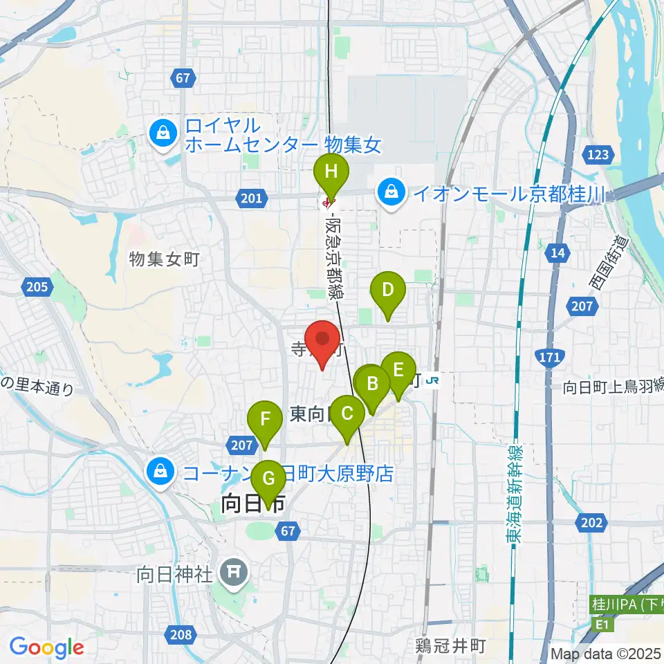 柾目ウッドメーカー周辺のコンビニエンスストア一覧地図