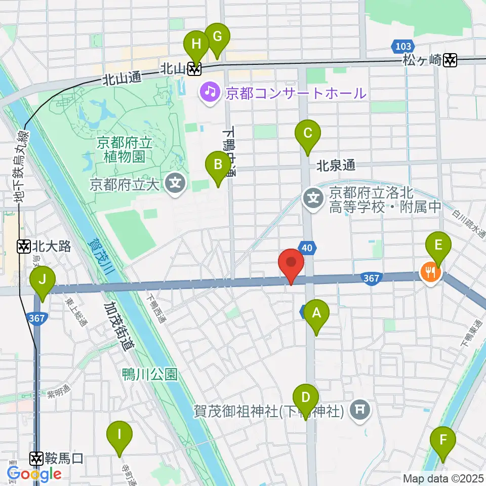 京都 月光堂楽器店周辺のコンビニエンスストア一覧地図
