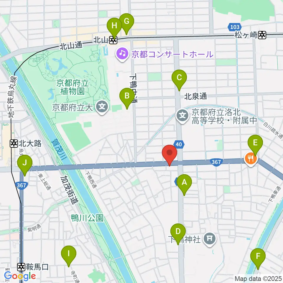 京都 月光堂楽器店周辺のコンビニエンスストア一覧地図