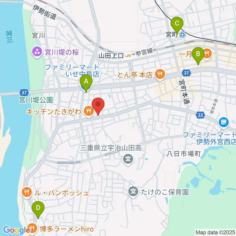 ギターズランド周辺のコンビニエンスストア一覧地図