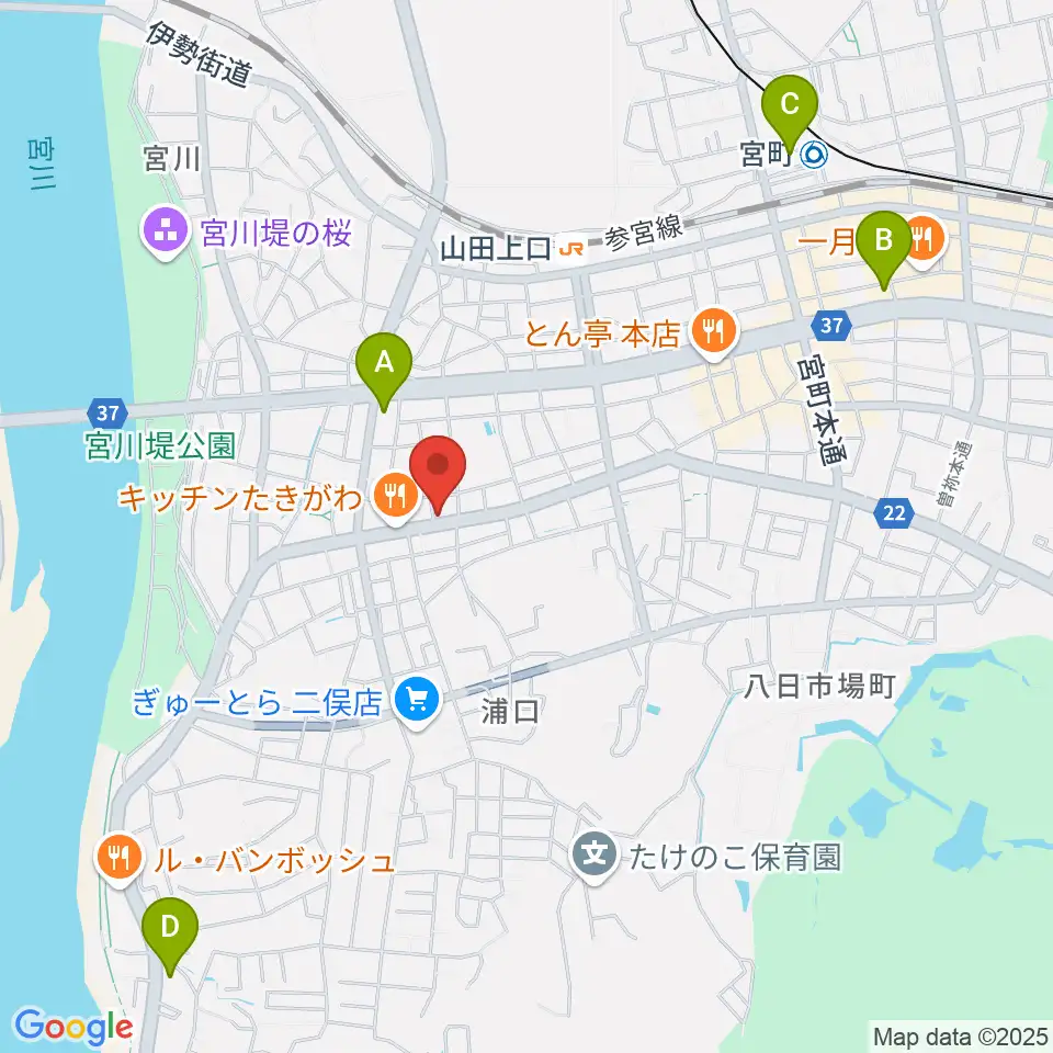 ギターズランド周辺のコンビニエンスストア一覧地図