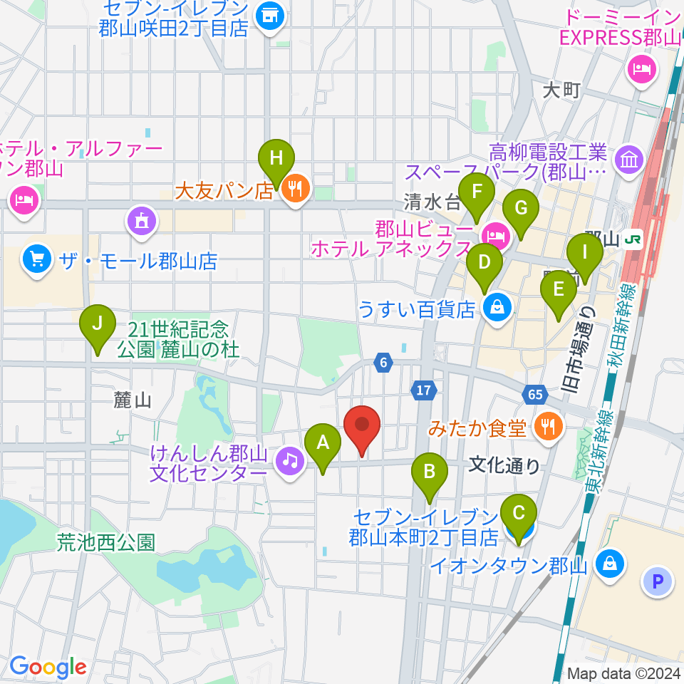 NOA楽器周辺のコンビニエンスストア一覧地図