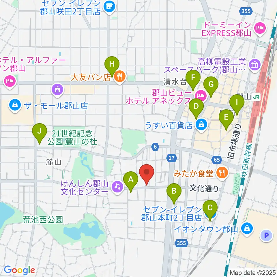 NOA楽器周辺のコンビニエンスストア一覧地図