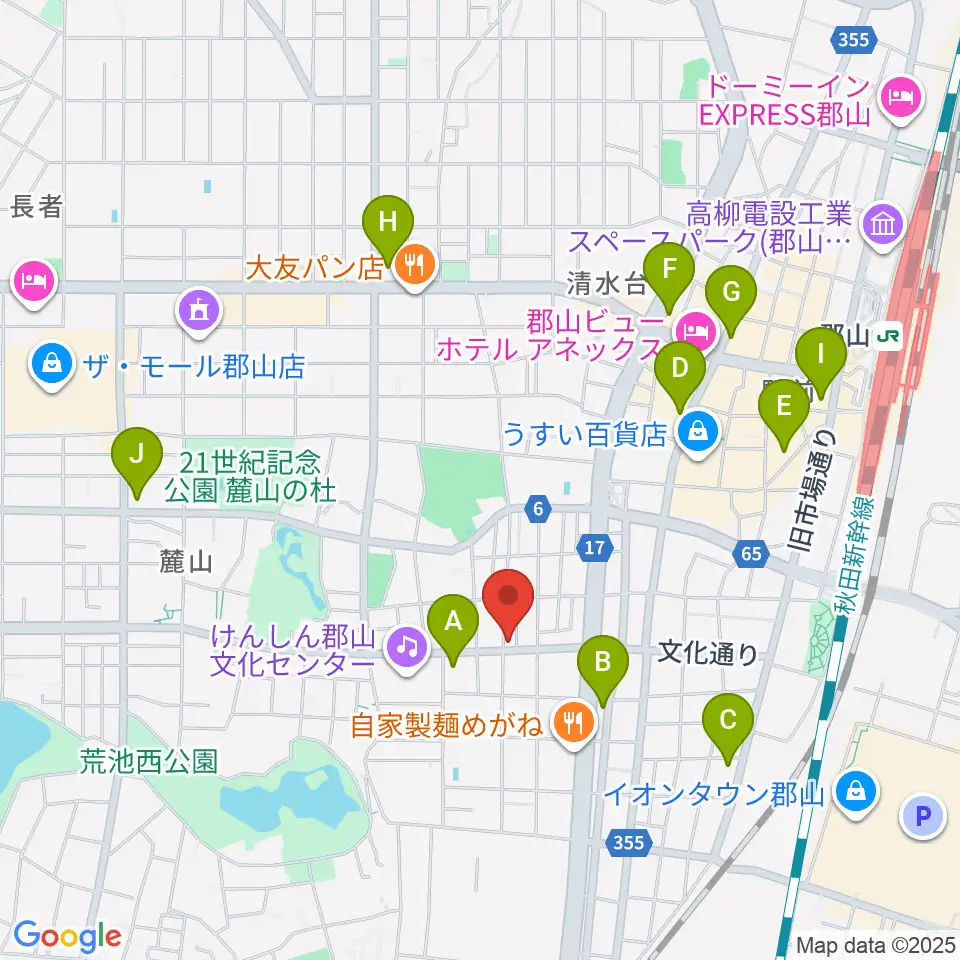 NOA楽器周辺のコンビニエンスストア一覧地図