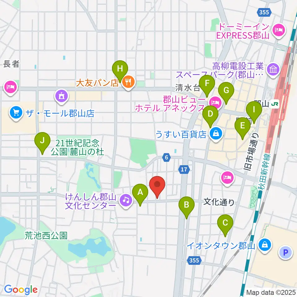 NOA楽器周辺のコンビニエンスストア一覧地図