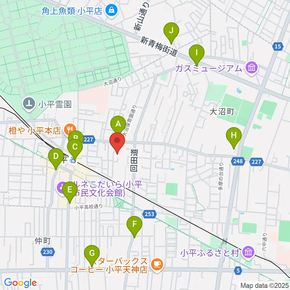 ギターのじゃべらぼう周辺のコンビニエンスストア一覧地図