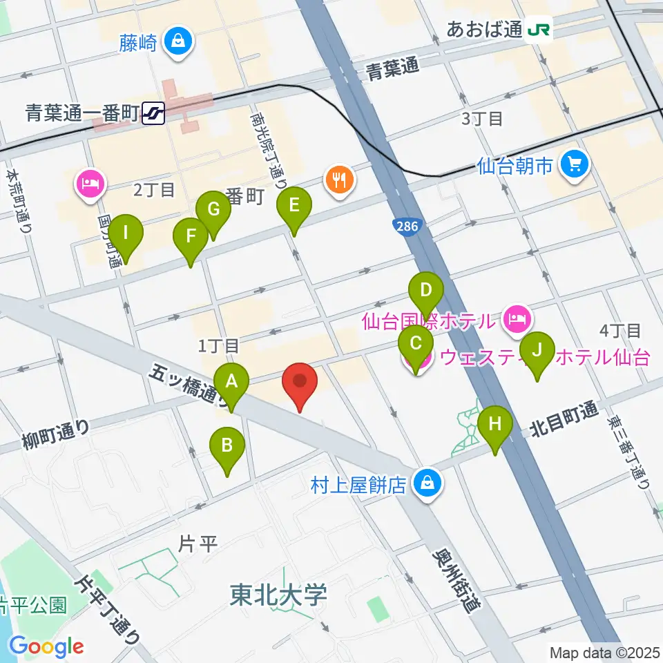 サンリツ楽器周辺のコンビニエンスストア一覧地図