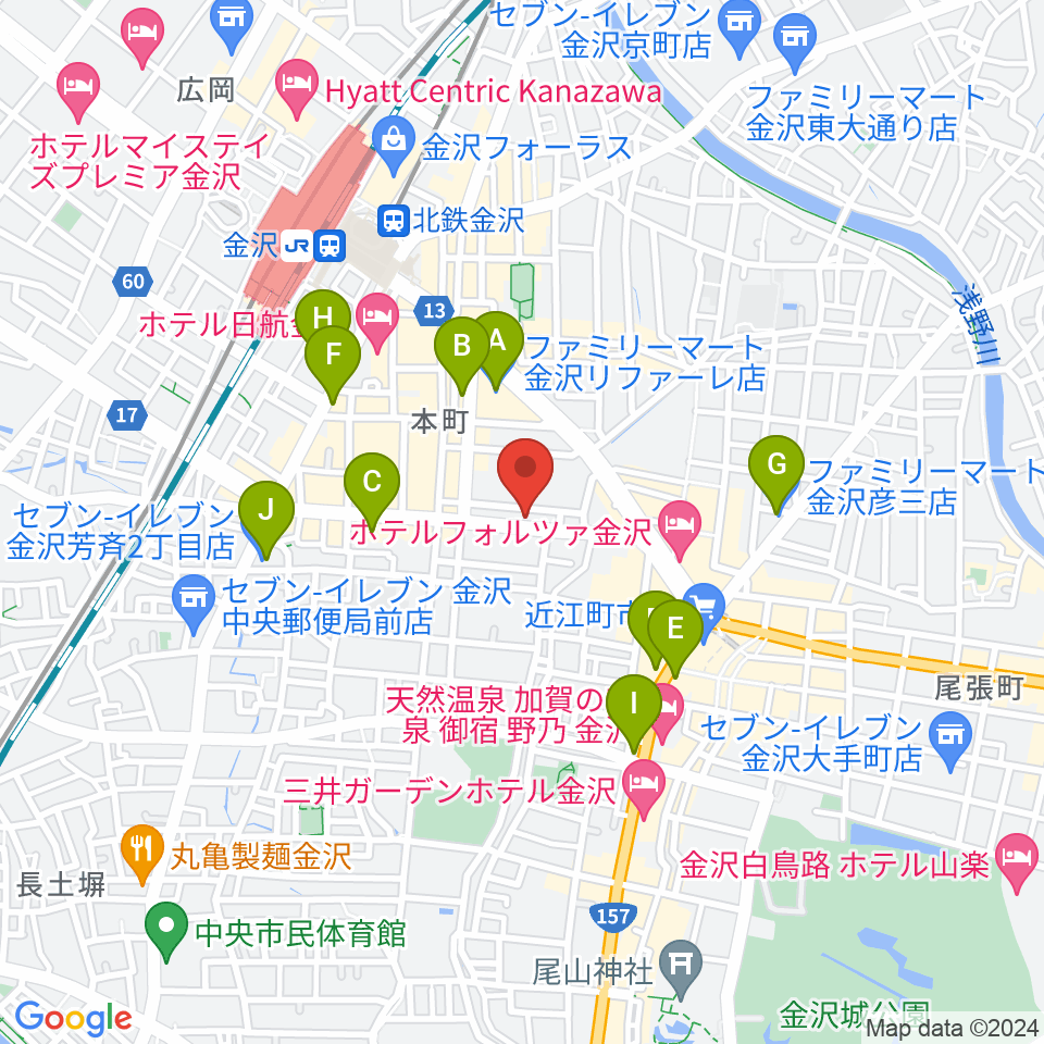 関屋楽器店周辺のコンビニエンスストア一覧地図