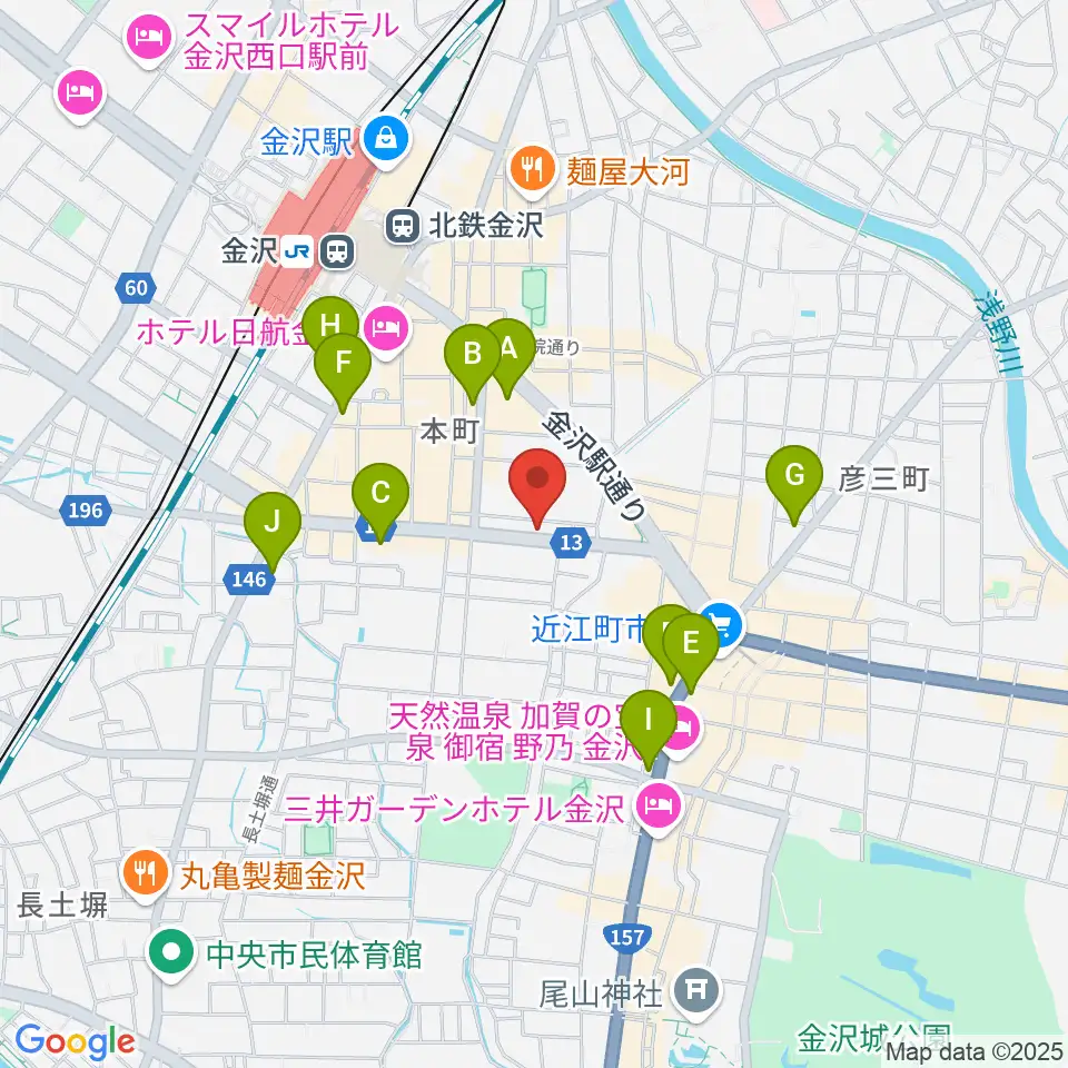 関屋楽器店周辺のコンビニエンスストア一覧地図
