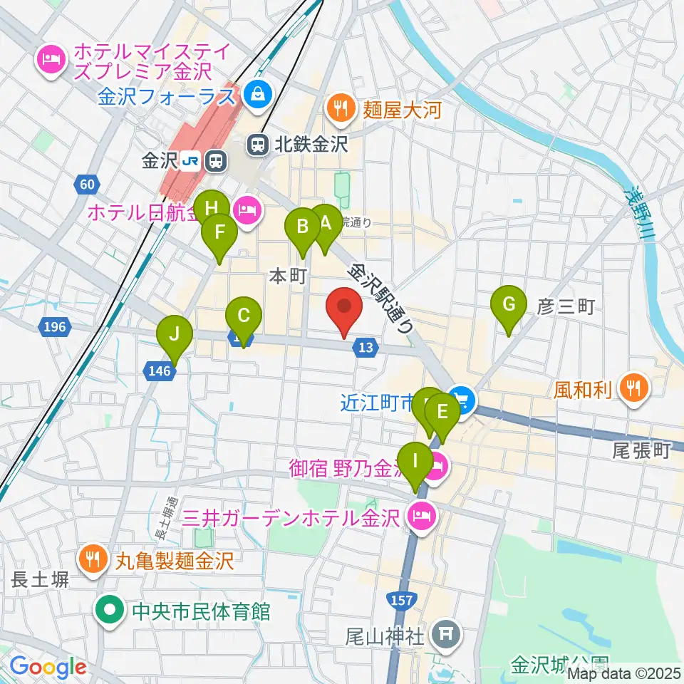関屋楽器店周辺のコンビニエンスストア一覧地図