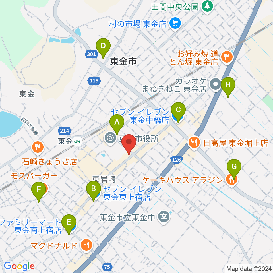 WAVE1周辺のコンビニエンスストア一覧地図