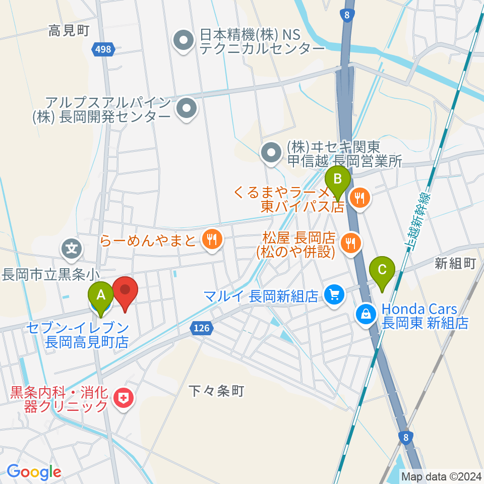 三島屋楽器店周辺のコンビニエンスストア一覧地図