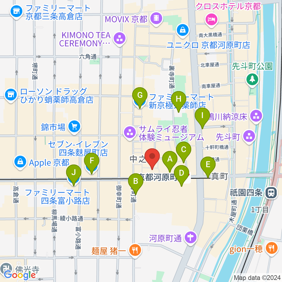 穴沢楽器店周辺のコンビニエンスストア一覧地図