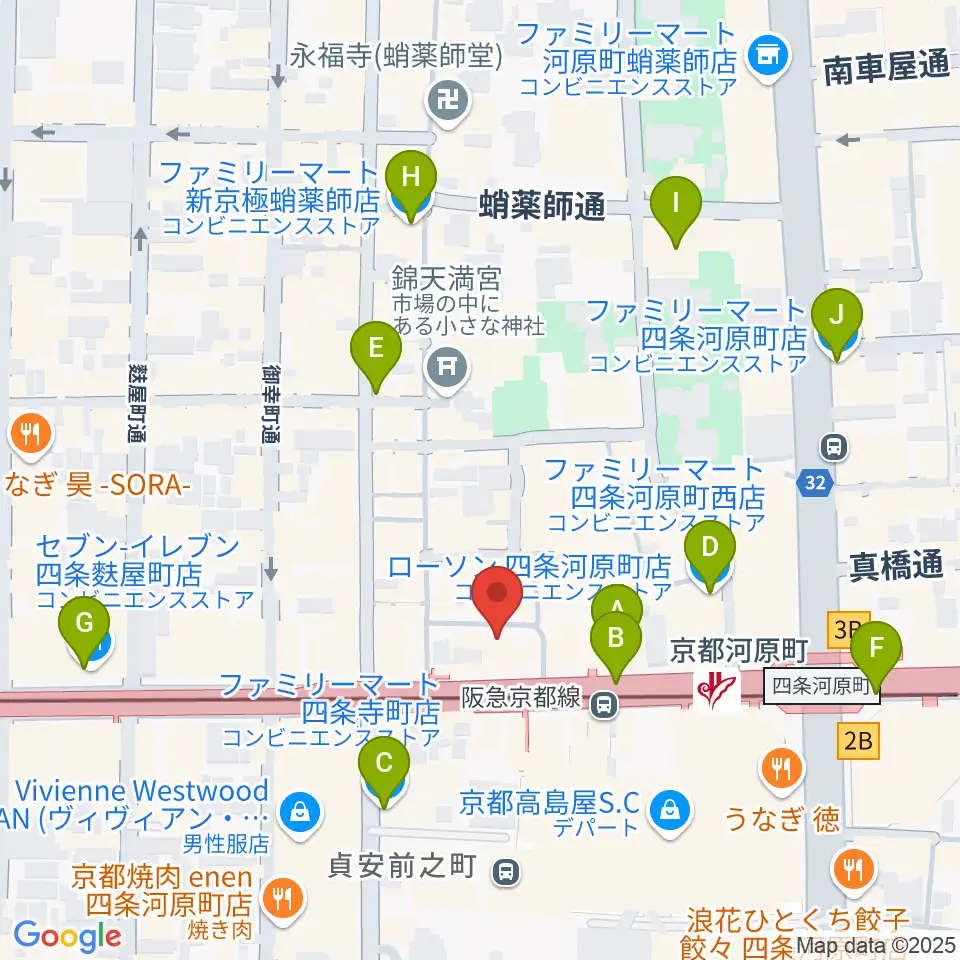 穴沢楽器店周辺のコンビニエンスストア一覧地図