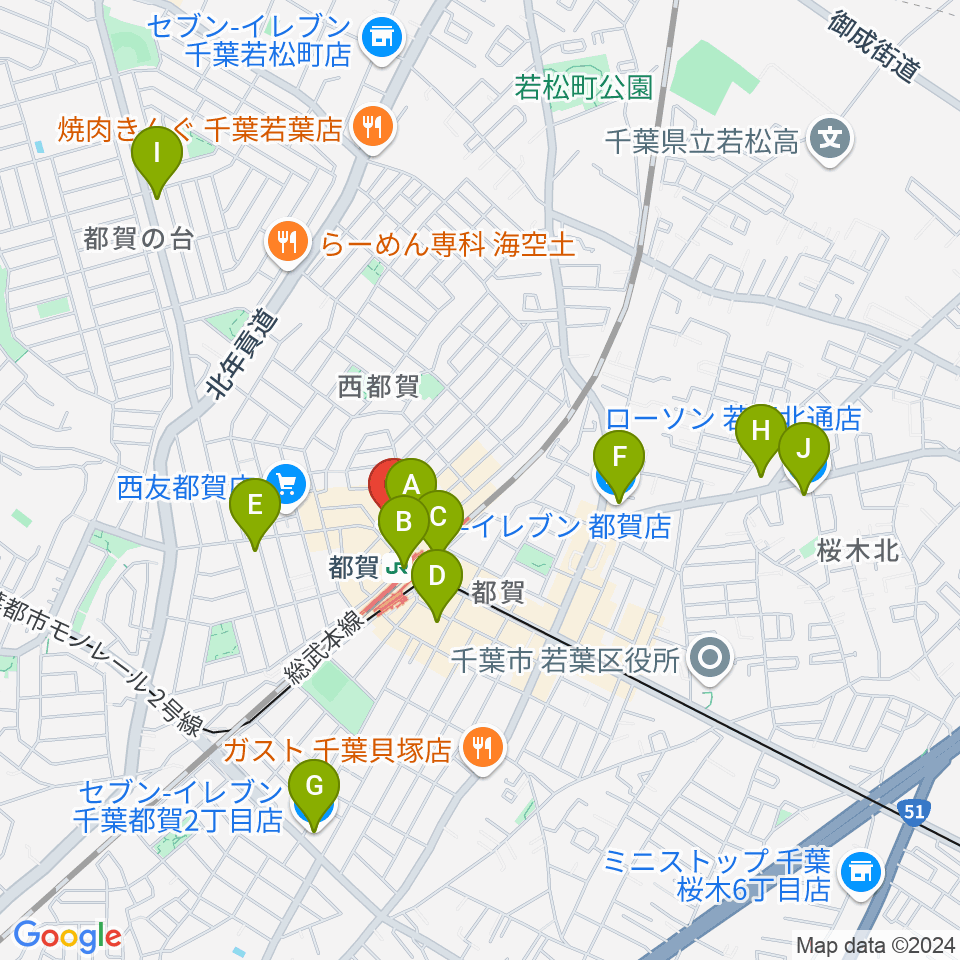 株式会社アイバ楽器周辺のコンビニエンスストア一覧地図