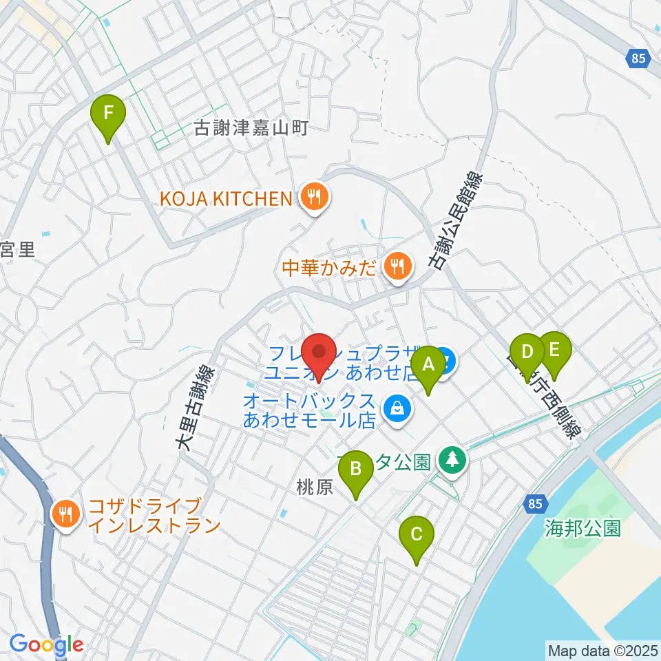 新崎太鼓三味線店周辺のコンビニエンスストア一覧地図