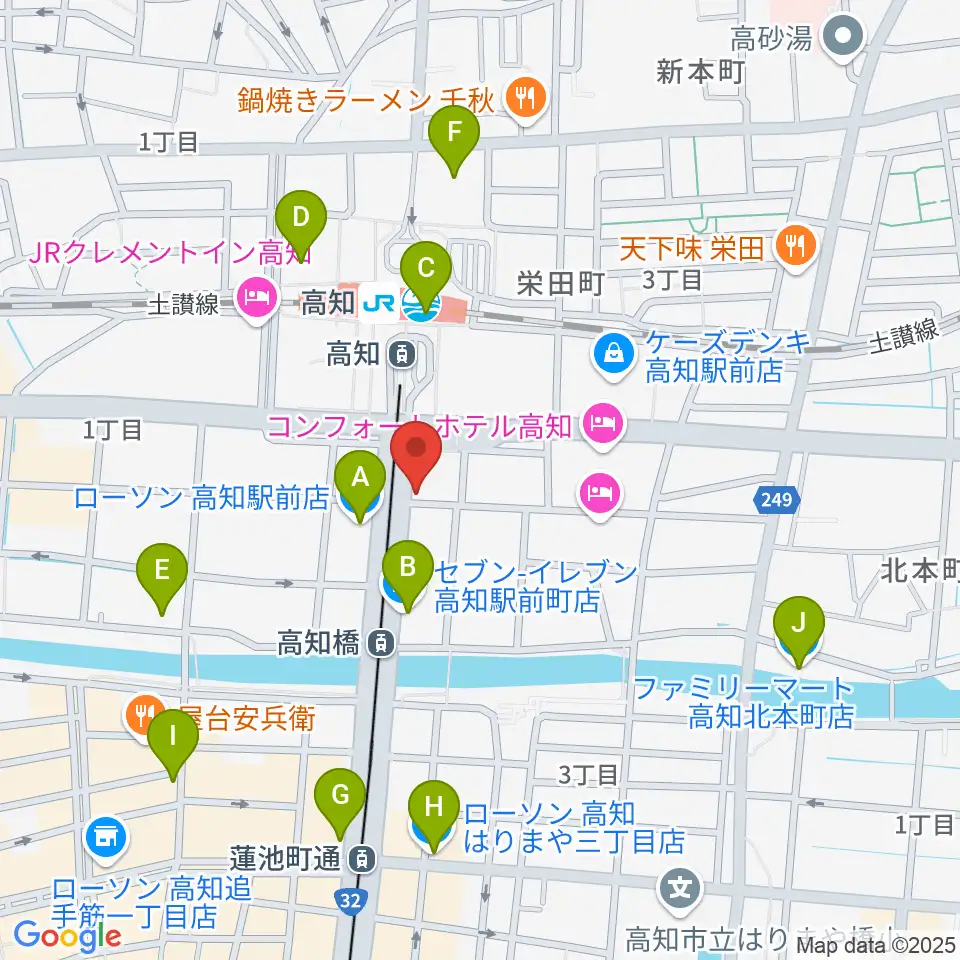 アルペジオ楽器周辺のコンビニエンスストア一覧地図