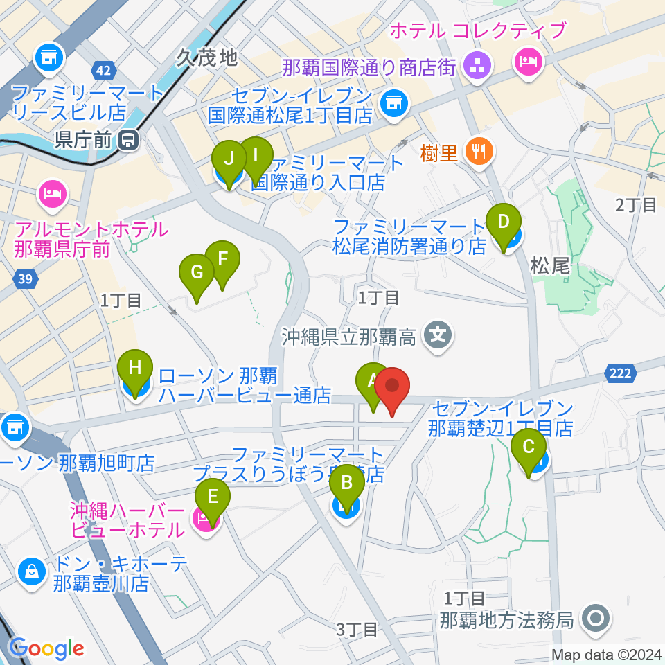 文教楽器周辺のコンビニエンスストア一覧地図