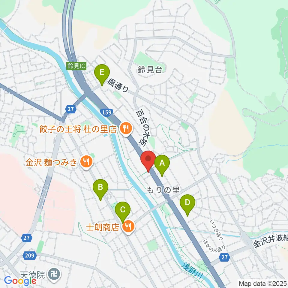 シャコンヌ金沢店周辺のコンビニエンスストア一覧地図