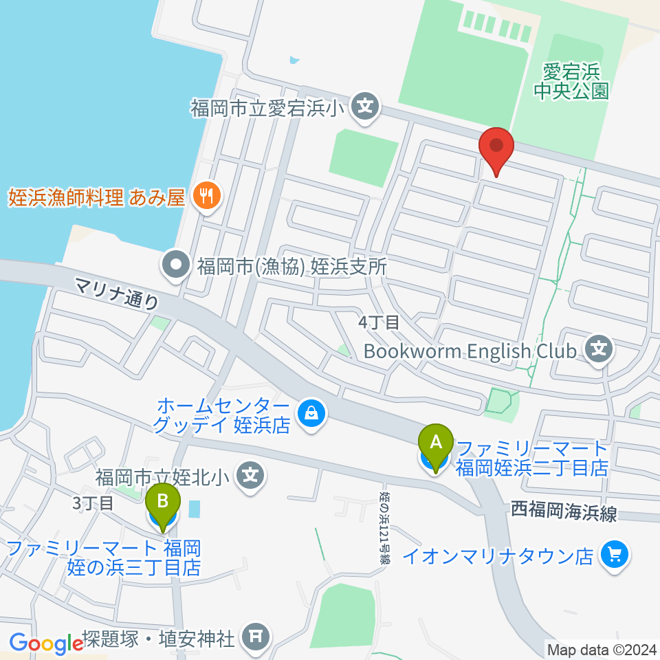 シャコンヌ福岡店周辺のコンビニエンスストア一覧地図