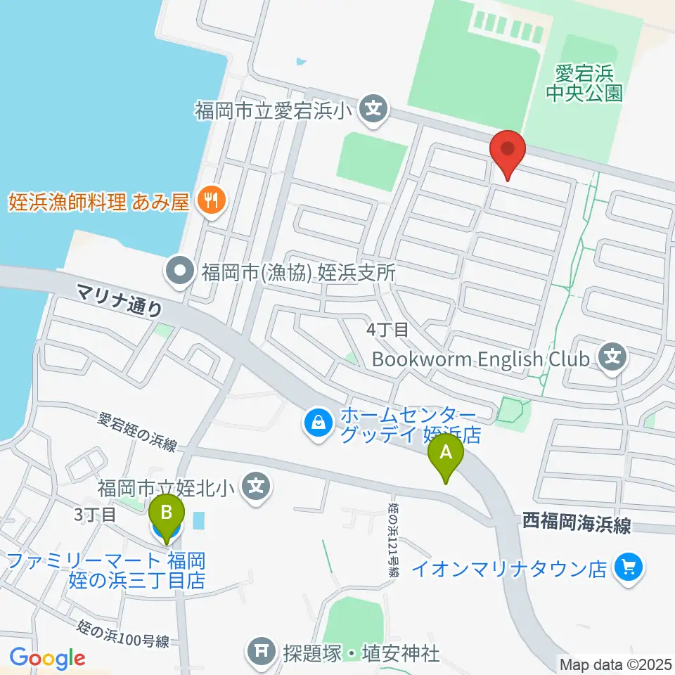 シャコンヌ福岡店周辺のコンビニエンスストア一覧地図