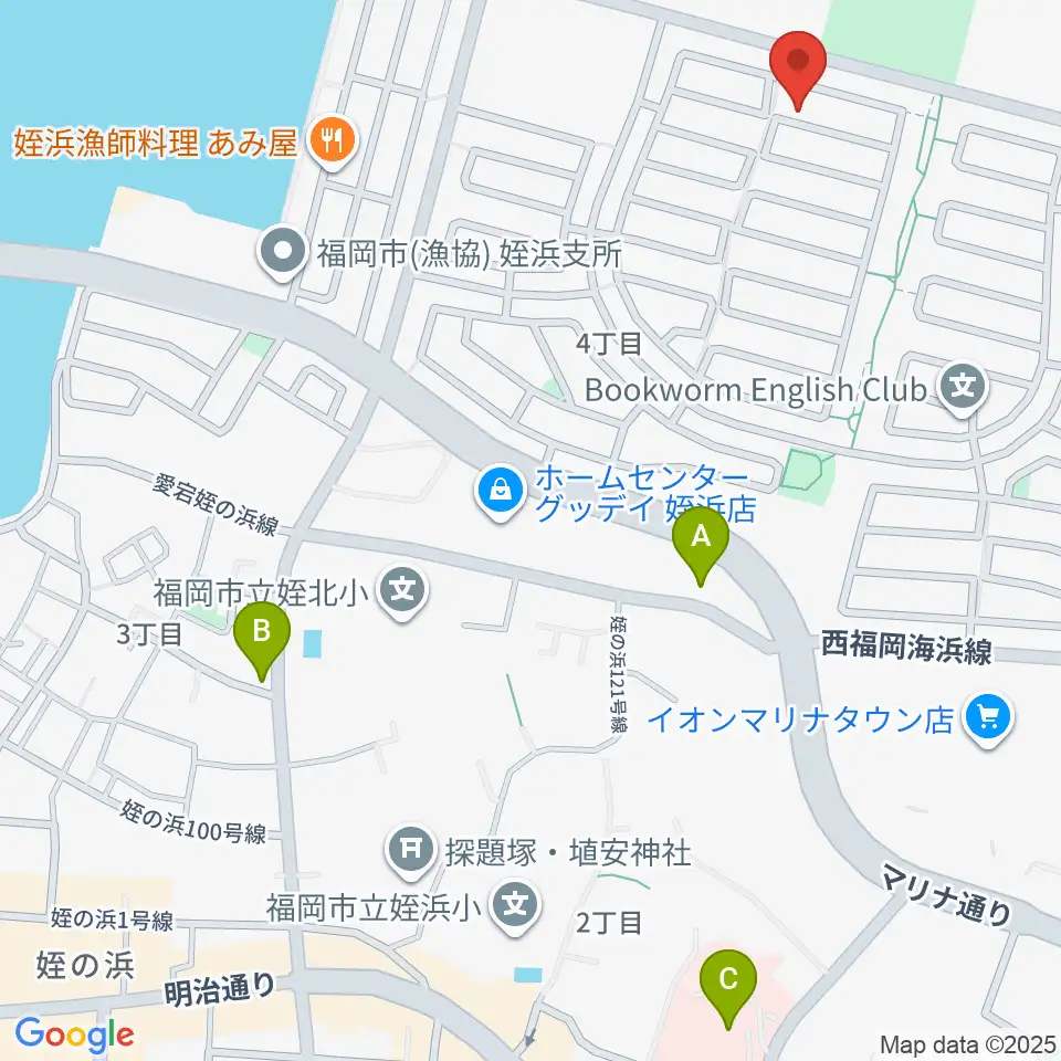 シャコンヌ福岡店周辺のコンビニエンスストア一覧地図
