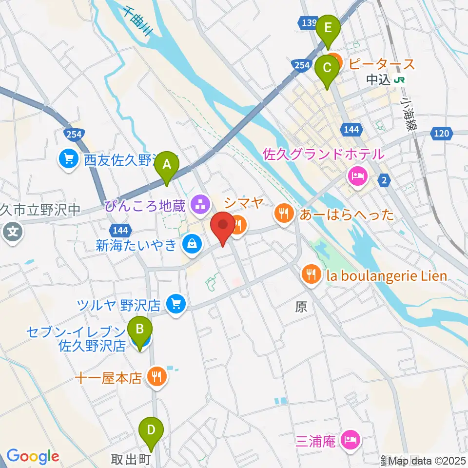 池田楽器店周辺のコンビニエンスストア一覧地図