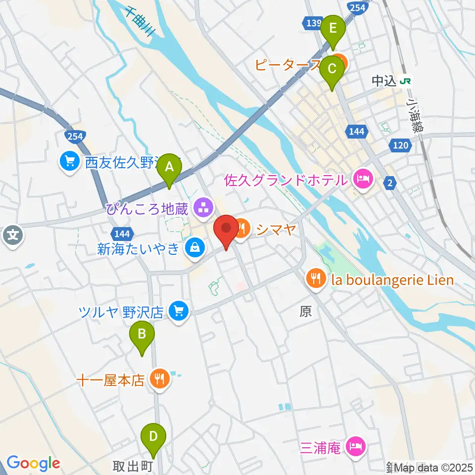 池田楽器店周辺のコンビニエンスストア一覧地図