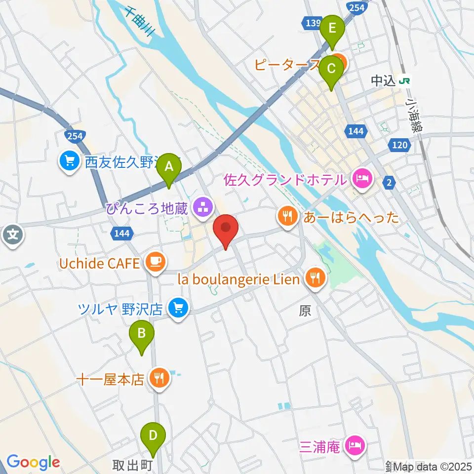 池田楽器店周辺のコンビニエンスストア一覧地図