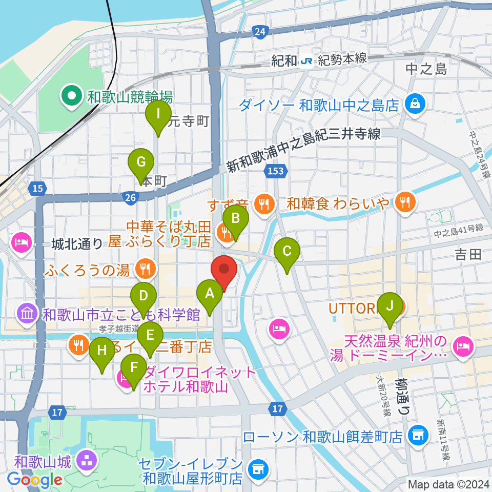 Music Land TAKE OFF周辺のコンビニエンスストア一覧地図